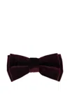 Paul Smith Burgundy Velvet Pre-tied Bow Tie Red In Brown