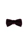 Paul Smith Burgundy Velvet Pre-tied Bow Tie Red In Brown