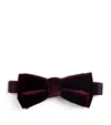 Paul Smith Burgundy Velvet Pre-tied Bow Tie Red In Brown