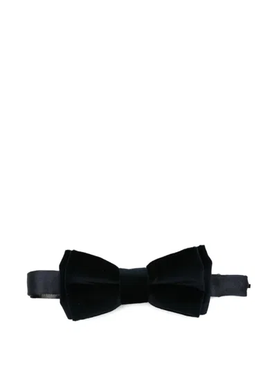Paul Smith Velvet Bow Tie In Blue