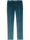 Paul Smith Slim-fit Teal Velvet Trousers Blue In Blue