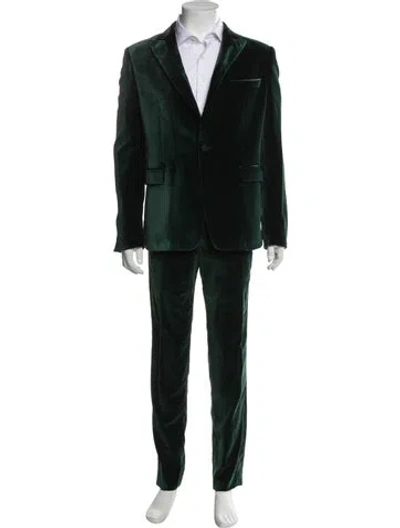 Pre-owned Paul Smith Velvet Two-piece Suit In Green