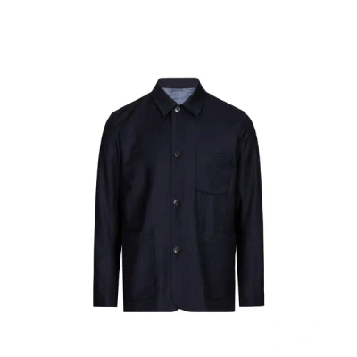 Paul Smith Veste Légère En Laine Et Cachemire In Blue