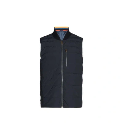 Paul Smith Veste Sans Manches Bi-matière In Blue