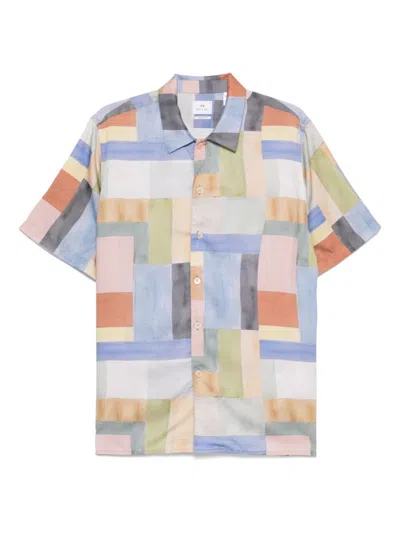 PAUL SMITH PAUL SMITH VIBRANT GEOMETRIC PATTERN PAUL SMITH SHIRT