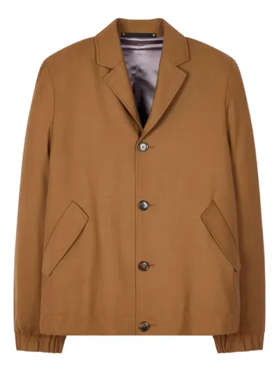 Paul Smith Virgin Wool Blazer In Brown