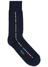Paul Smith Vittore Striped Cotton-blend Socks In Navy