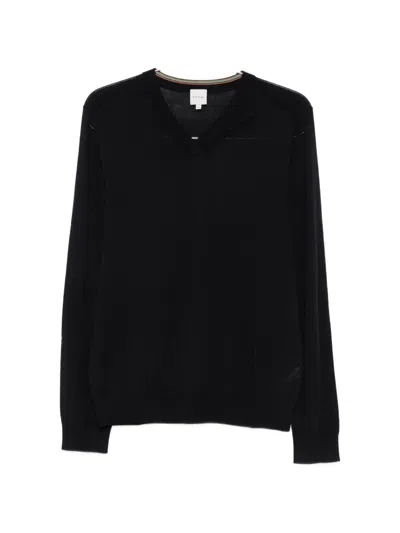 Paul Smith Wool V Neck Sweater Long Sleeves In Multi