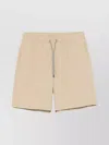 Paul Smith Relaxed-fit Beige Shorts With Drawstring Fastening In Brown