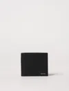 Paul Smith Textured Leather Bifold Wallet With Embossed Signature In Black