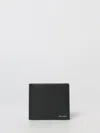Paul Smith Leather Bifold Wallet Horizontal Folding Design In Black