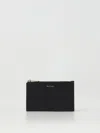 Paul Smith Vibrant Striped Zippered Card Holder In Black