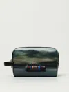 Paul Smith Cosmetic Bag With Colorful Print In Green