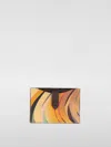 Paul Smith Women's 'dusky Swirl' Leather Pull-out Card Holder Multicolour In Yellow