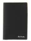 Paul Smith Signature Stripe-print Leather Cardholder In Black