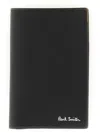 Paul Smith Signature Stripe-print Leather Cardholder In Black