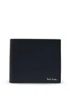 Paul Smith Signature Stripe Balloon Wallet In Nero