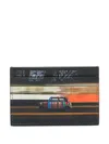 Paul Smith 'commuter Mini' Print Card Holder Black In Black