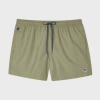 Paul Smith Washed Khaki Zebra Logo Swim Shorts Green In Green