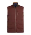 Paul Smith Water-repellent Hybrid Down Gilet In Brown