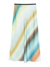 Paul Smith Watercolour-effect Midi Skirt In Multi
