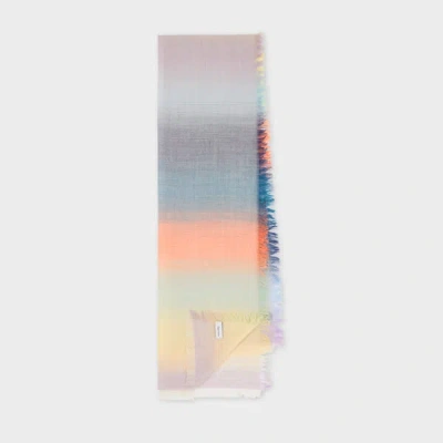 Paul Smith Watercolour Stripe Scarf Multicolour