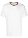 Paul Smith Mens Emerald Striped-trim Regular-fit Cotton-jersey T-shirt In White