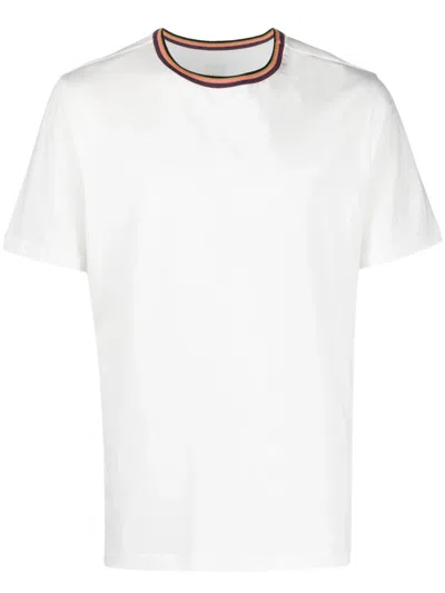 Paul Smith White Crewneck Contrast Trim T-shirt