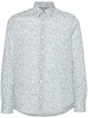 Paul Smith Soho Vine Floral Button Up Shirt In White