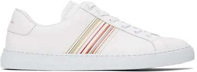 PAUL SMITH WHITE LEATHER HANSEN SNEAKERS