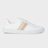 Paul Smith Hansen Sneakers With Multicolor Stripe Detail In White