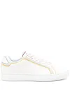 Paul Smith Women's White Leather Embroidery 'lapin' Trainers