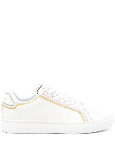 PAUL SMITH WHITE LEATHER SNEAKERS