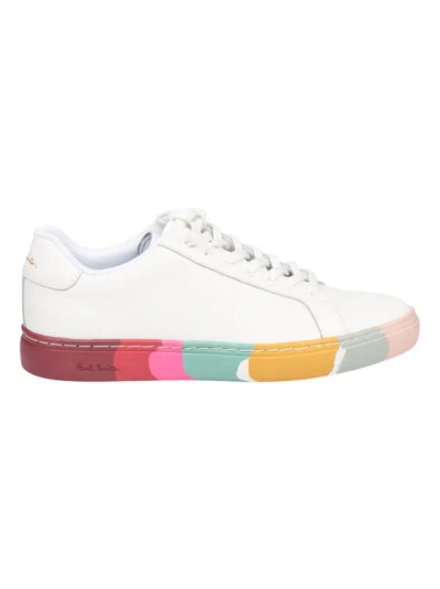 PAUL SMITH WHITE LEATHER SNEAKERS