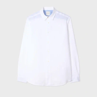 Paul Smith Regular Fit Shirt Long Sleeves Curved Hem In Multi