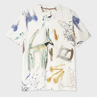 Paul Smith White 'little Beasts' Print T-shirt