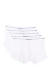 Paul Smith Logo-print Organic Cotton Boxers (pack Of Five) In White