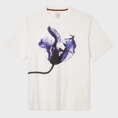 Paul Smith White 'photo Flower' Print T-shirt