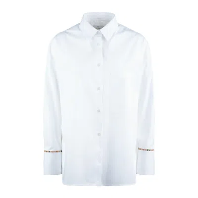 Paul Smith White Shirt With ''signature Stripes'' Detail