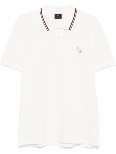 Paul Smith White Short Sleeves Embroidery Polo