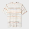 Paul Smith White 'signature Pinstripe' T-shirt