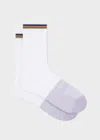 Paul Smith White 'signature Stripe' Cycling Socks In White