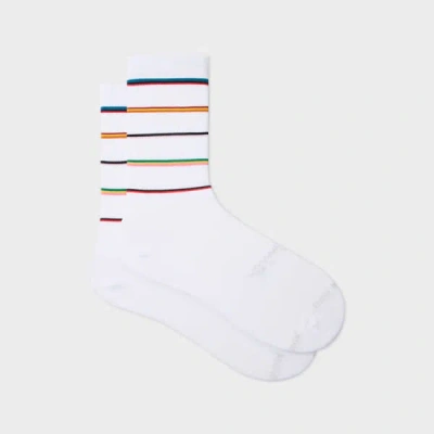 Paul Smith White 'signature Stripe' Cycling Socks