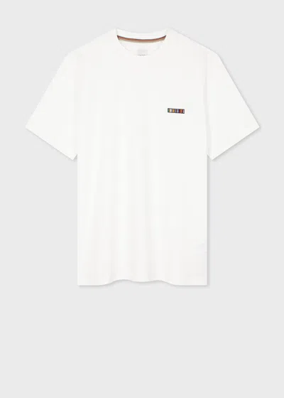 Paul Smith White 'signature Stripe' Logo T-shirt