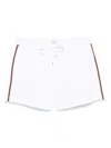 Paul Smith White Swim Shorts With 'artist Stripe' Trim In White
