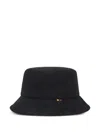 Paul Smith Black Cotton-blend Towelling Bucket Hat In Black
