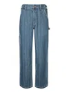 PAUL SMITH PAUL SMITH WIDE-LEG JEANS WITH VERTICAL STRIPES