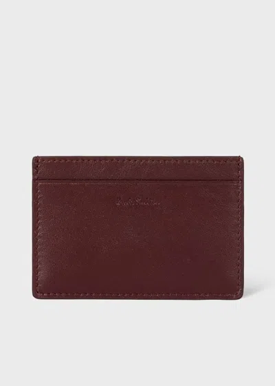 Paul Smith Wine Leather Card Holder Purple