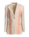Paul Smith Woman Blazer Beige Size 8 Wool In Neutral