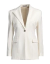 Paul Smith Woman Blazer Cream Size 8 Wool, Elastane